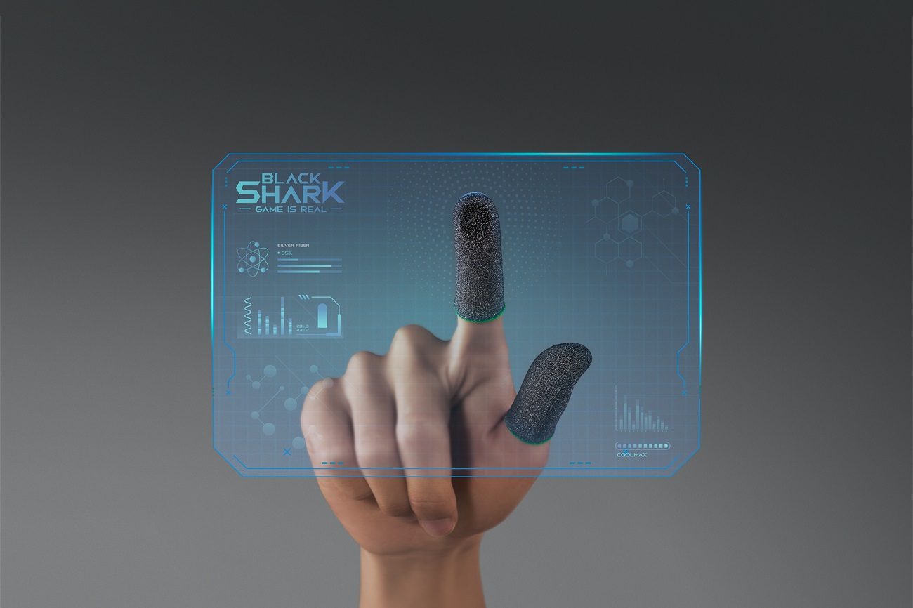 Black Shark Finger Sleeves ゲーミング指サック